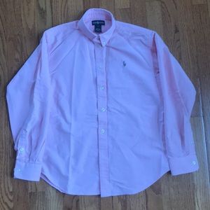 Pink Ralph Lauren Button Down Polo